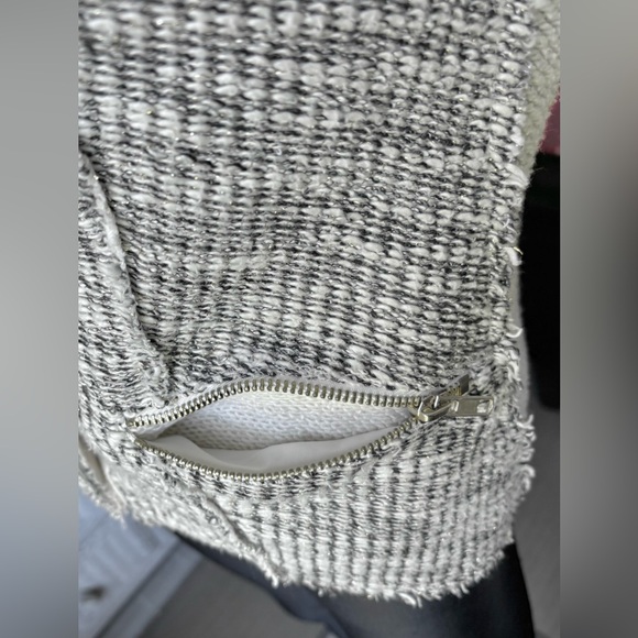 ANTHROPOLOGIE Cartonnier Cotton Tweed Jacket with Gold Metallic Threads size S - Picture 9 of 11